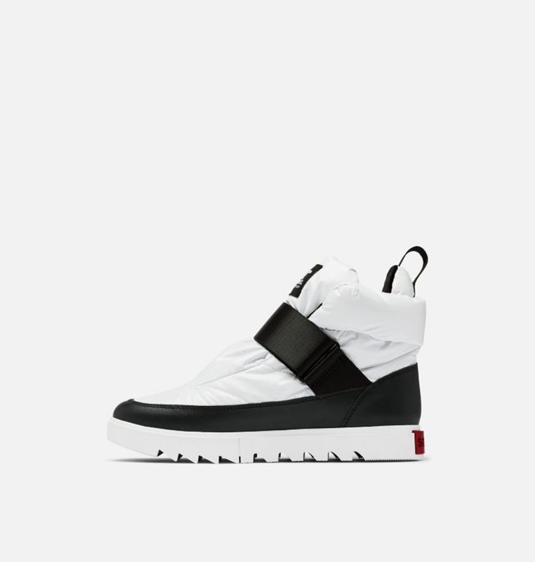 Sorel Dam Stövlar Vita/Svarta - Joan Of Arctic™ Next Lite Strap Puffy Mid - MBJ-984370